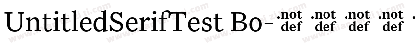UntitledSerifTest Bo字体转换